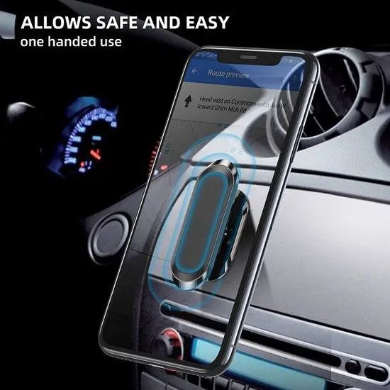 Telefoonhouder auto – Magnetische Dashboard Houder – Incl. Metalen Plaatjes – Sterke Magneet – Zwart-Ilumina Benelux
