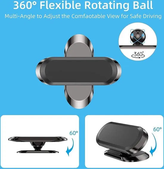 Telefoonhouder auto – Magnetische Dashboard Houder – Incl. Metalen Plaatjes – Sterke Magneet – Zwart-Ilumina Benelux