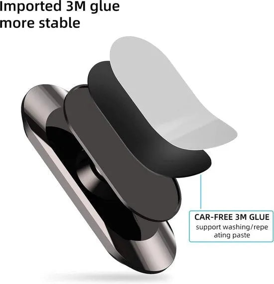 Telefoonhouder auto – Magnetische Dashboard Houder – Incl. Metalen Plaatjes – Sterke Magneet – Zwart-Ilumina Benelux