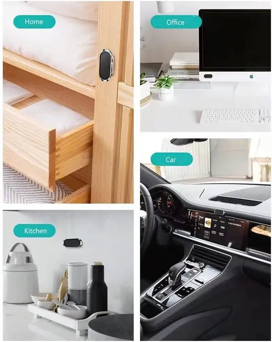 Telefoonhouder auto – Magnetische dashboard houder – Sterke magneet – Inclusief metalen plaatje – Zwart-Ilumina Benelux