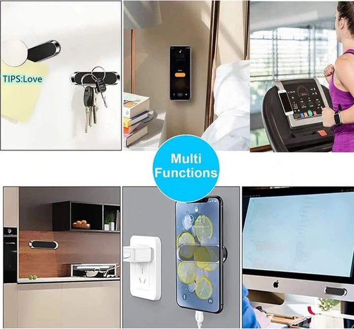 Telefoonhouder auto – Magnetische dashboard houder – Sterke magneet – Inclusief metalen plaatje – Zwart-Ilumina Benelux