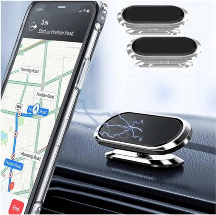 Telefoonhouder auto – Magnetische dashboard houder – Sterke magneet – Inclusief metalen plaatje – Zwart-Ilumina Benelux