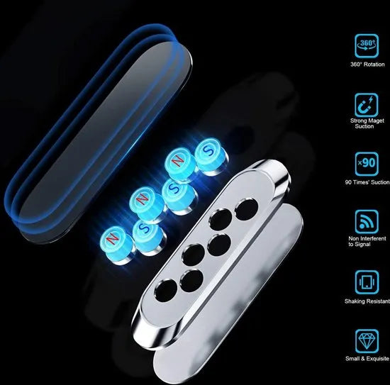 Telefoonhouder auto – Magnetische Dashboard Houder – Universeel – 2 Pack – Zwart-Ilumina Benelux