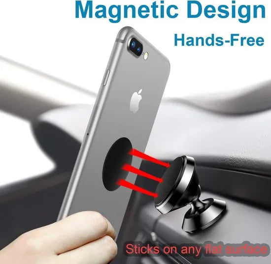 Telefoonhouder auto – Magnetische dashboard houder – Universele car mount – Plakstrip sterke magneet – Goud-Ilumina Benelux