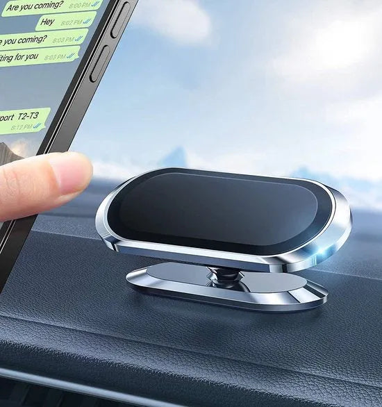 Telefoonhouder auto – Magnetische Dashboard Mount – Sterke Magneet – Inclusief Metalen Plaatjes – Zwart-Ilumina Benelux