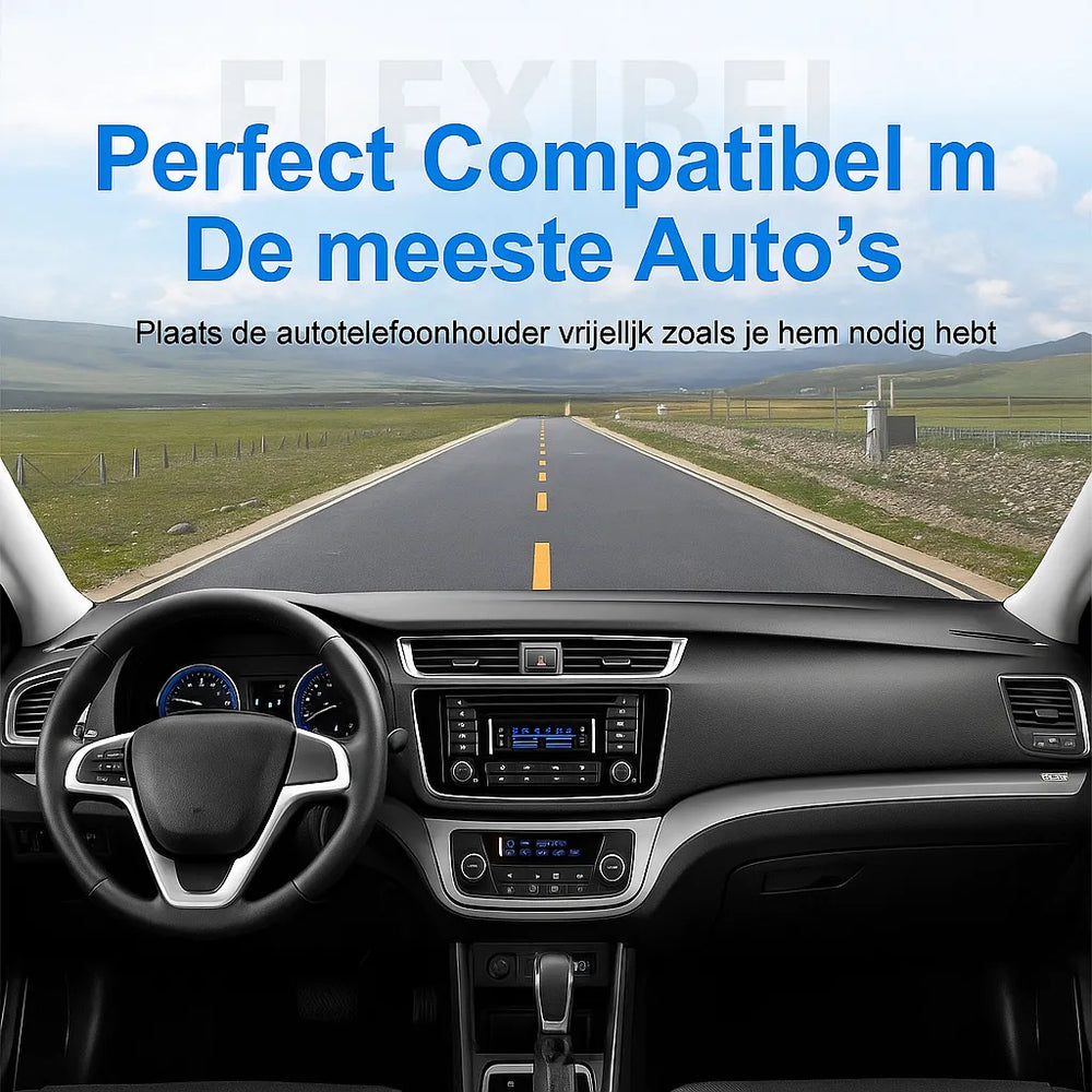Telefoonhouder auto – Magnetische dashboardhouder – Inclusief 2x metalen plaat – Sterke magneet – Zwart-Ilumina Benelux