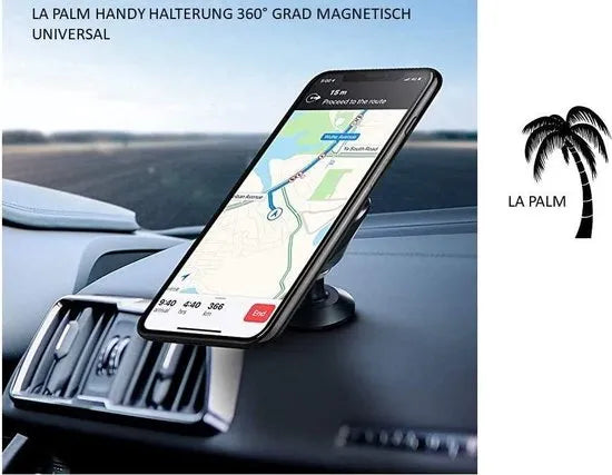 Telefoonhouder auto – Magnetische dashboardhouder – Inclusief 2x metalen plaat – Sterke magneet – Zwart-Ilumina Benelux
