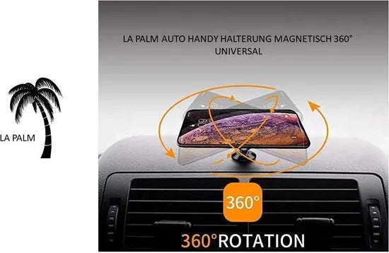 Telefoonhouder auto – Magnetische dashboardhouder – Inclusief 2x metalen plaat – Sterke magneet – Zwart-Ilumina Benelux