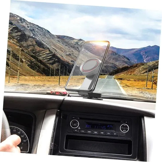 Telefoonhouder auto – Magnetische dashboardhouder – Off-road & drempelproof – Sterke magneet – Zwart-Ilumina Benelux
