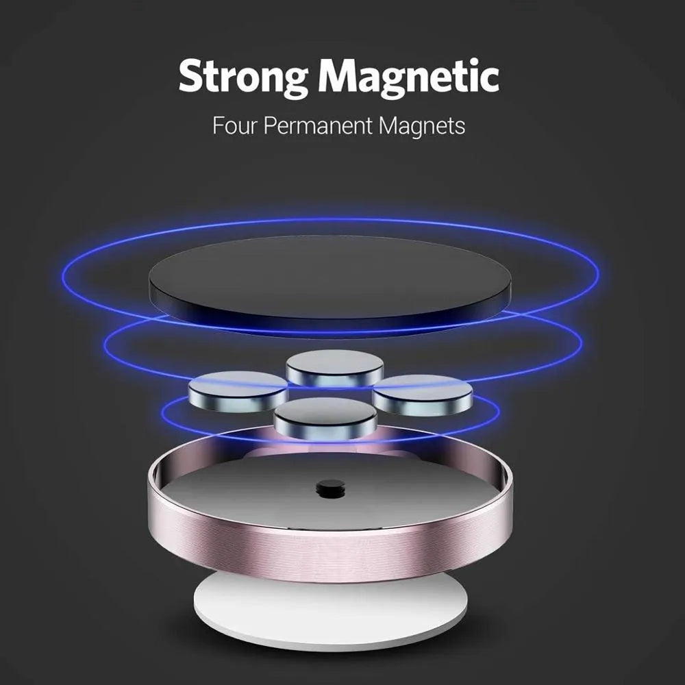 Telefoonhouder auto – Magnetische dashboardhouder set van 2 – Met metalen platen – Universeel – Zwart-Ilumina Benelux