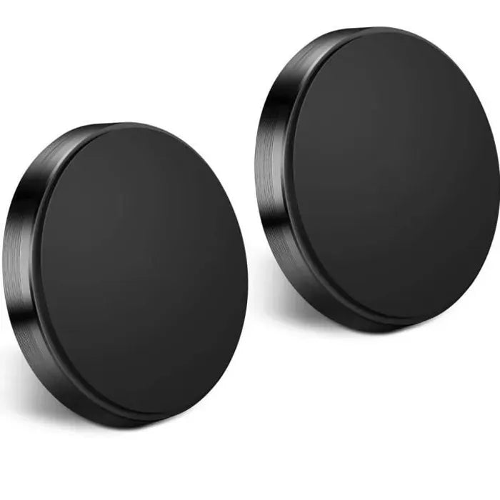 Telefoonhouder auto – Magnetische dashboardhouder set van 2 – Met metalen platen – Universeel – Zwart-Ilumina Benelux