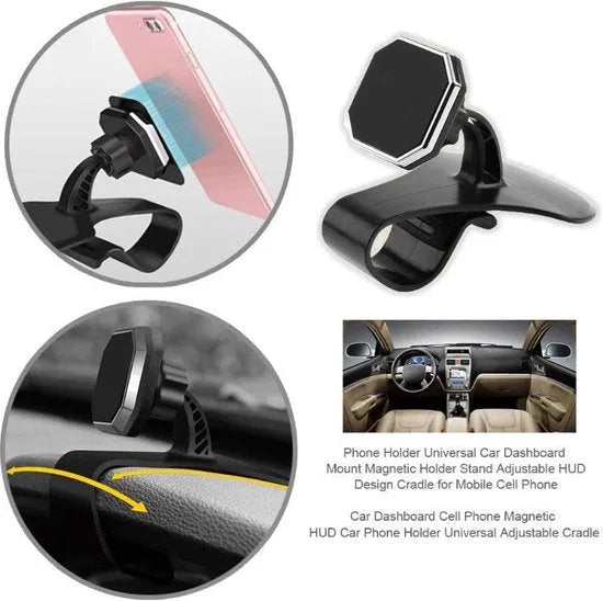 Telefoonhouder auto – Magnetische dashboardhouder – Universeel – Sterke magneet – Zwart-Ilumina Benelux