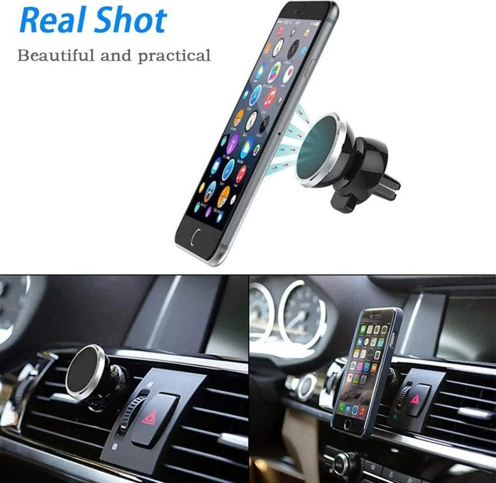 Telefoonhouder auto – Magnetische Magneet Mount – Air Vent Ventilatierooster – Smart Touch – Zwart-Telefoonhouders-Ilumina Benelux