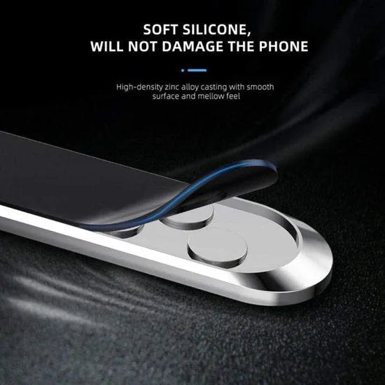 Telefoonhouder auto – Magnetische Magneethouder – Inclusief Metalen Plaatjes – Sterke Grip – Zwart-Ilumina Benelux