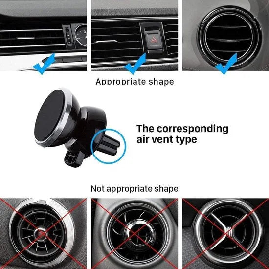 Telefoonhouder auto – Magnetische magneethouder – Sterke grip – Universeel – 2 Pack – Zwart-Telefoonhouders-Ilumina Benelux