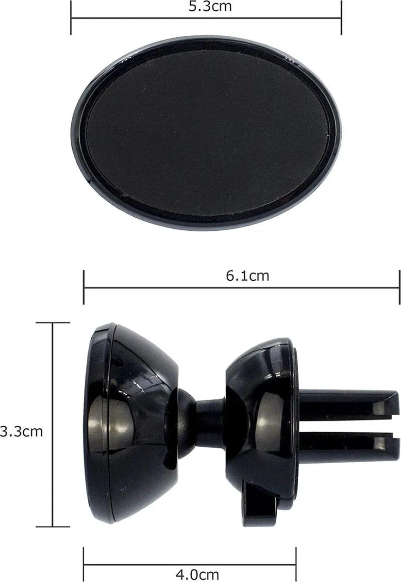Telefoonhouder auto – Magnetische magneethouder – Sterke grip – Universeel – 2 Pack – Zwart-Telefoonhouders-Ilumina Benelux