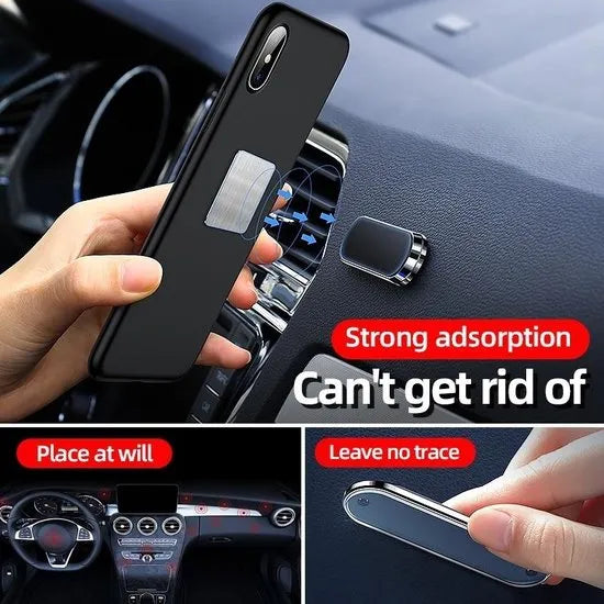 Telefoonhouder auto – Magnetische plakhouder – Universeel – Dashboard & muur montage – Zwart-Ilumina Benelux