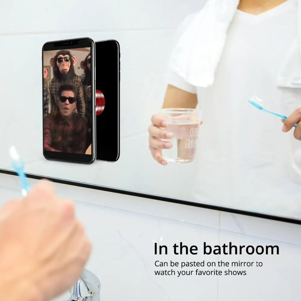Telefoonhouder auto – Magnetische telefoonhouder – Voor auto/muur/keuken/kantoor/spiegel – Incl. metalen plaat – Zwart-Ilumina Benelux