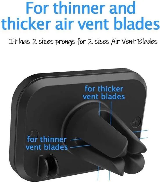 Telefoonhouder auto – Magnetische ventilatierooster houder – Universeel voor smartphones – Sterke magneet – Zwart-Telefoonhouders-Ilumina Benelux