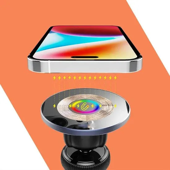Telefoonhouder auto – MagSafe autohouder – 15W draadloze oplader – Ventilatierooster montage – Zwart-Telefoonhouders-Ilumina Benelux