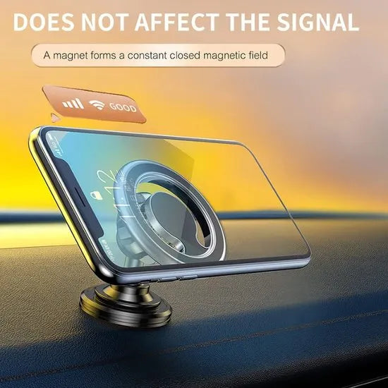 Telefoonhouder auto – MagSafe magnetisch – Verstelbaar – 360° draaibaar – Dashboard autohouder – Zwart-Ilumina Benelux