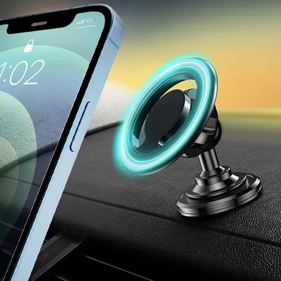 Telefoonhouder auto – MagSafe magnetisch – Verstelbaar – 360° draaibaar – Dashboard autohouder – Zwart-Ilumina Benelux