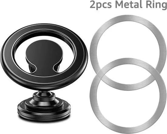 Telefoonhouder auto – MagSafe magnetisch – Verstelbaar – 360° draaibaar – Dashboard autohouder – Zwart-Ilumina Benelux