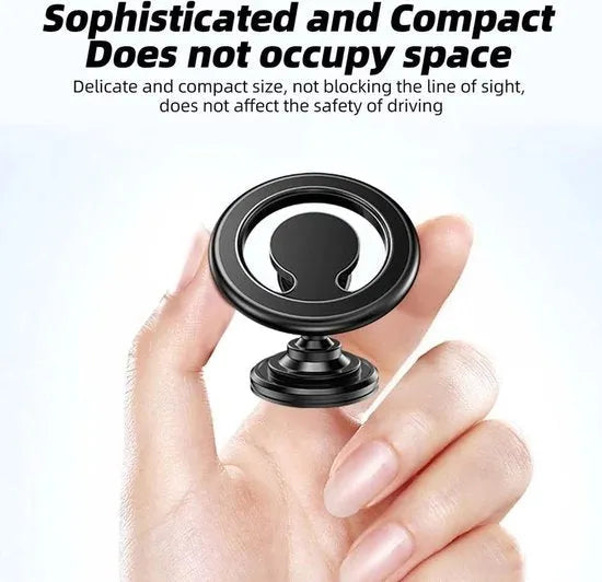 Telefoonhouder auto – MagSafe magnetisch – Verstelbaar – 360° draaibaar – Dashboard autohouder – Zwart-Ilumina Benelux
