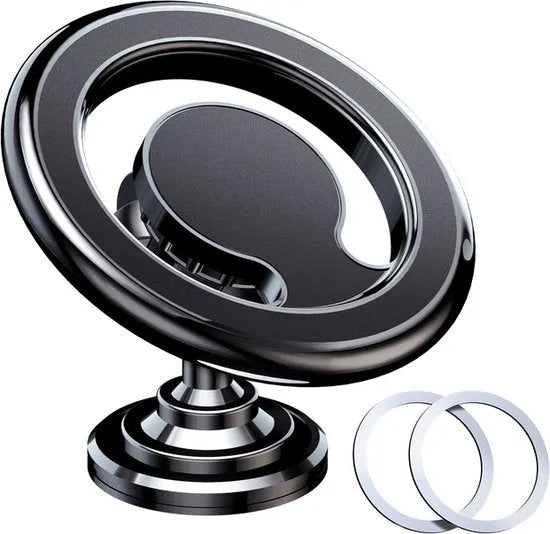Telefoonhouder auto – MagSafe magnetisch – Verstelbaar – 360° draaibaar – Dashboard autohouder – Zwart-Ilumina Benelux