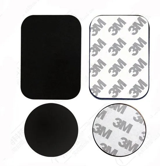 Telefoonhouder auto – Metalen magneetplaten – Zelfklevend – Set van 4 – Zwart-Telefoonhouders-Ilumina Benelux