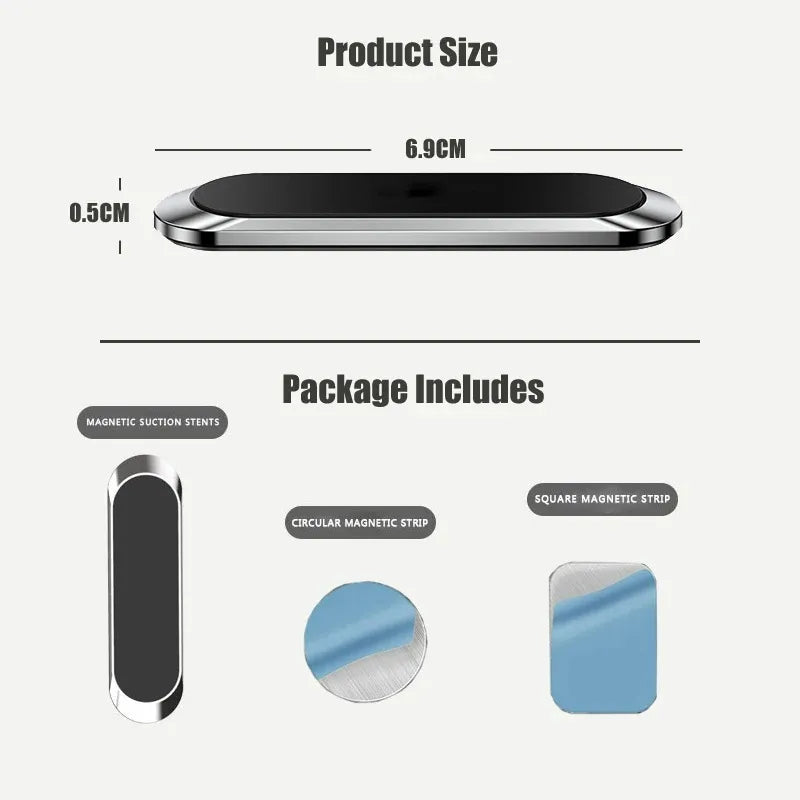 Telefoonhouder auto – Mini magnetisch – 360° draaibaar – Supersterke magneet – Universeel – Zwart-Ilumina Benelux