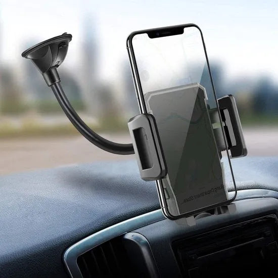Telefoonhouder auto – Sterke zuignap – Voor dashboard & voorruit – 360° draaibaar – Zwart-Ilumina Benelux