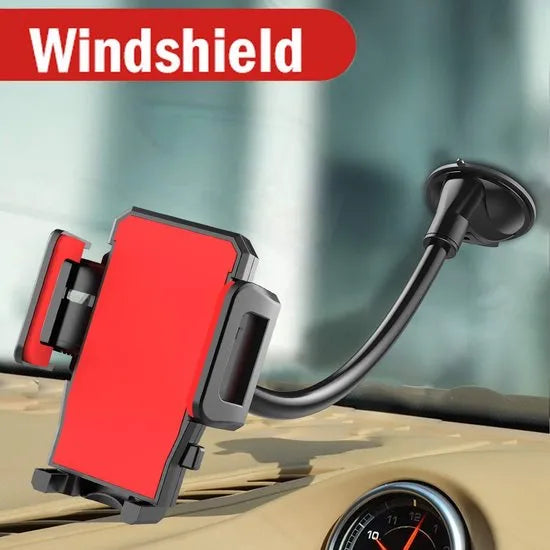 Telefoonhouder auto – Sterke zuignap – Voor dashboard & voorruit – 360° draaibaar – Zwart-Ilumina Benelux