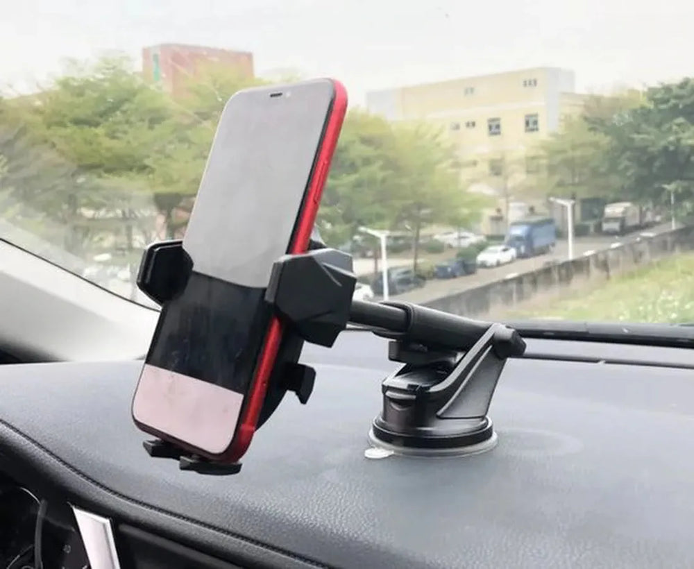 Telefoonhouder auto – Sterke zuignap – Voor raam & dashboard – 360° draaibaar – Zwart-Ilumina Benelux