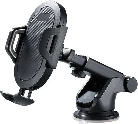 Telefoonhouder auto – Universele dashboard & voorruit houder – Zuignap montage – 360° draaibaar – Zwart-Telefoonhouders-Ilumina Benelux