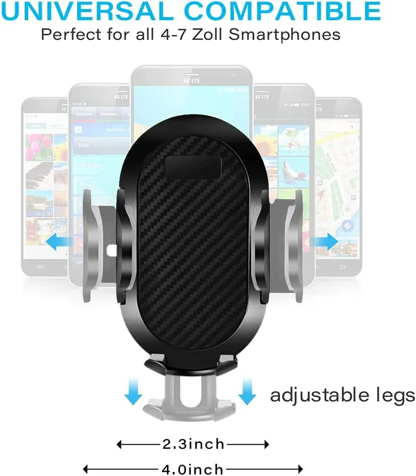 Telefoonhouder auto – Universele dashboard & voorruit houder – Zuignap montage – 360° draaibaar – Zwart-Telefoonhouders-Ilumina Benelux