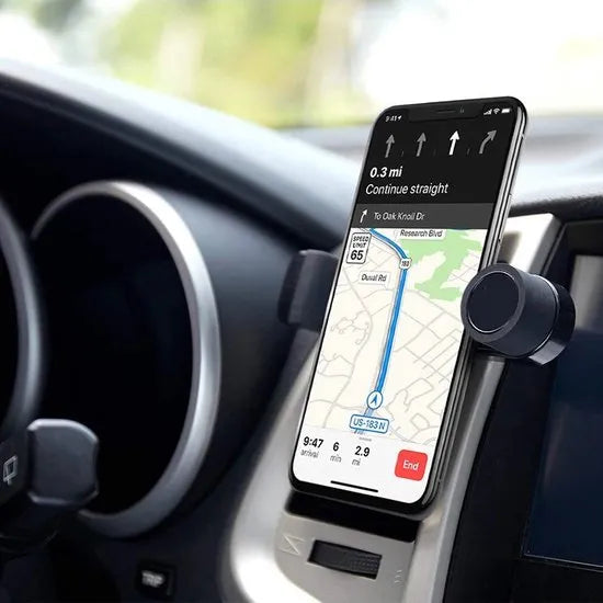 Telefoonhouder auto – Ventilatierooster Clip – 360° Draaibaar – Stevige Grip – Zwart-Telefoonhouders-Ilumina Benelux