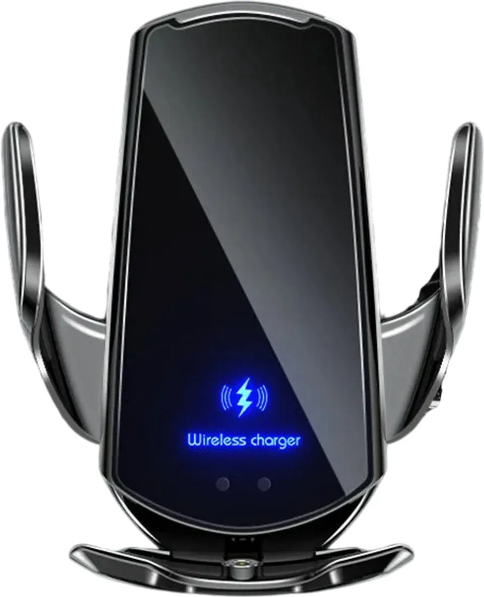 Telefoonhouder auto – Ventilatierooster – Draadloze oplader – 360° draaibaar – Zwart-Telefoonhouders-Ilumina Benelux