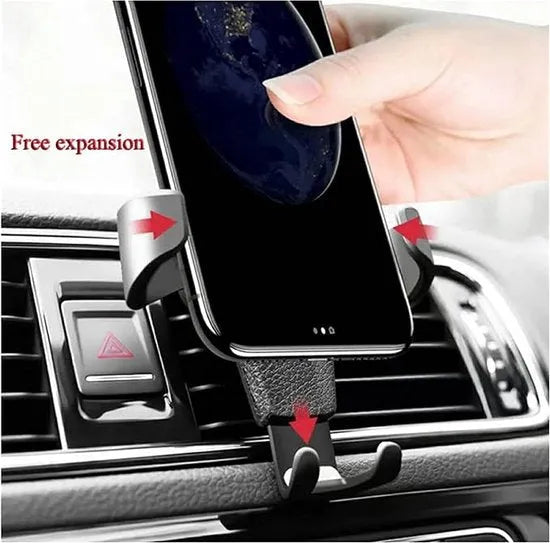 Telefoonhouder auto – Ventilatierooster klem – Universeel – 360° draaibaar – Zwart LB-532-Telefoonhouders-Ilumina Benelux