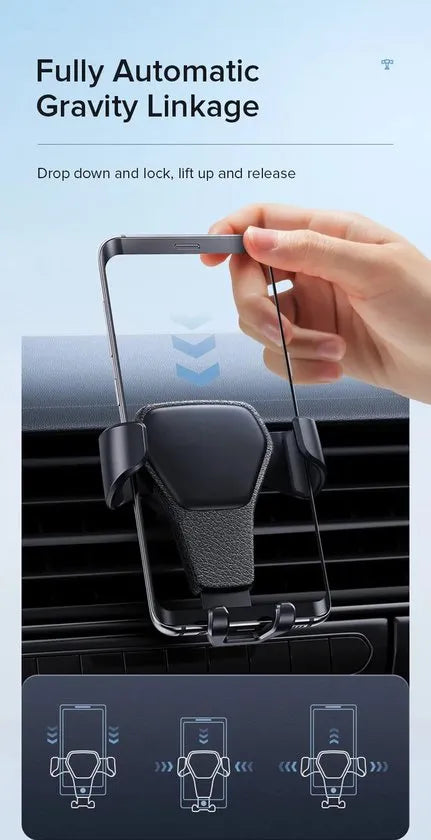 Telefoonhouder auto – Ventilatierooster klem – Universeel – 360° draaibaar – Zwart LB-532-Telefoonhouders-Ilumina Benelux