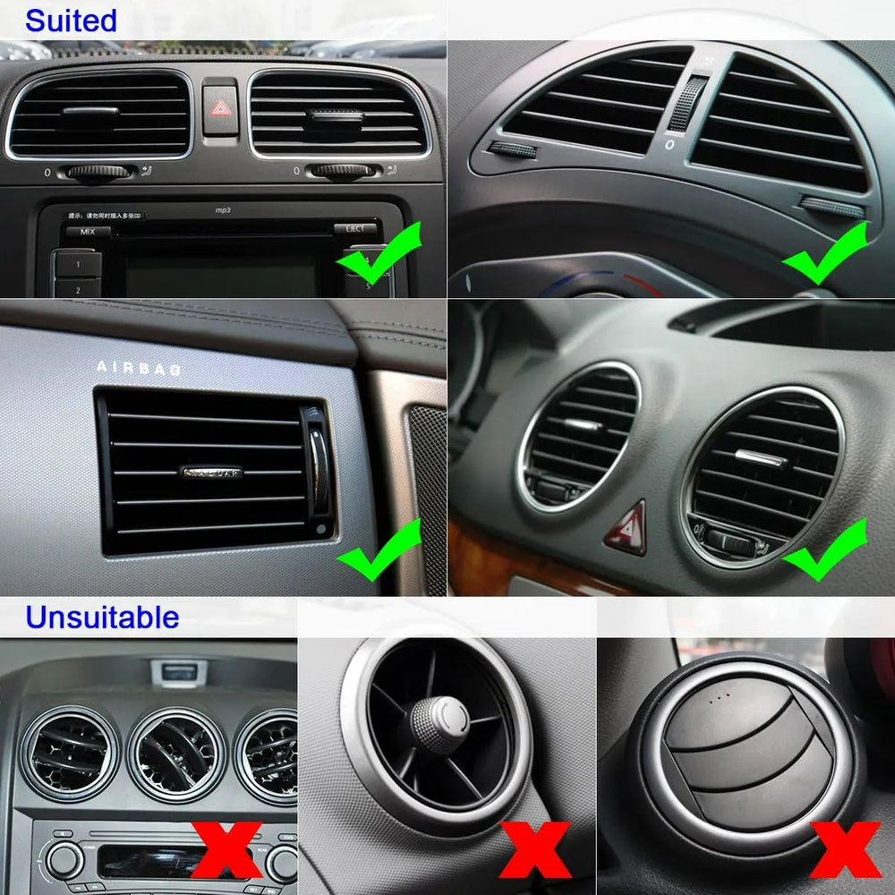 Telefoonhouder auto – Ventilatierooster montage – Universeel – Stevige klem – Zwart-Telefoonhouders-Ilumina Benelux