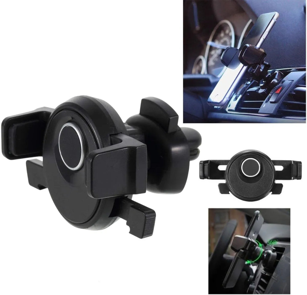 Telefoonhouder auto – Ventilatierooster montage – Universeel – Stevige klem – Zwart-Telefoonhouders-Ilumina Benelux
