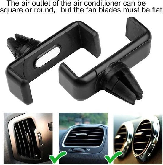 Telefoonhouder auto – Ventilatierooster Mount – Universeel – Verstelbaar – Zwart-Telefoonhouders-Ilumina Benelux