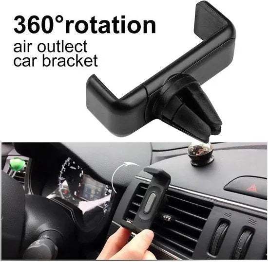 Telefoonhouder auto – Ventilatierooster Mount – Universeel – Verstelbaar – Zwart-Telefoonhouders-Ilumina Benelux