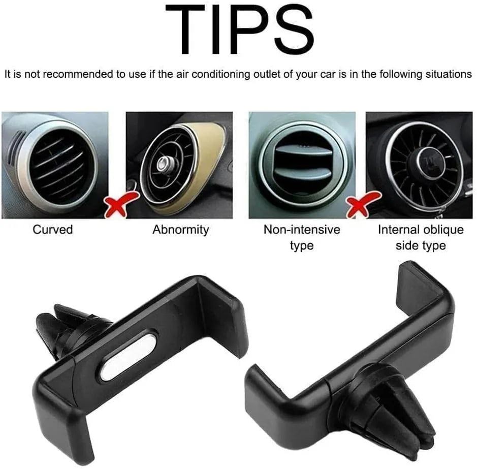 Telefoonhouder auto – Ventilatierooster Mount – Universeel – Verstelbaar – Zwart-Telefoonhouders-Ilumina Benelux
