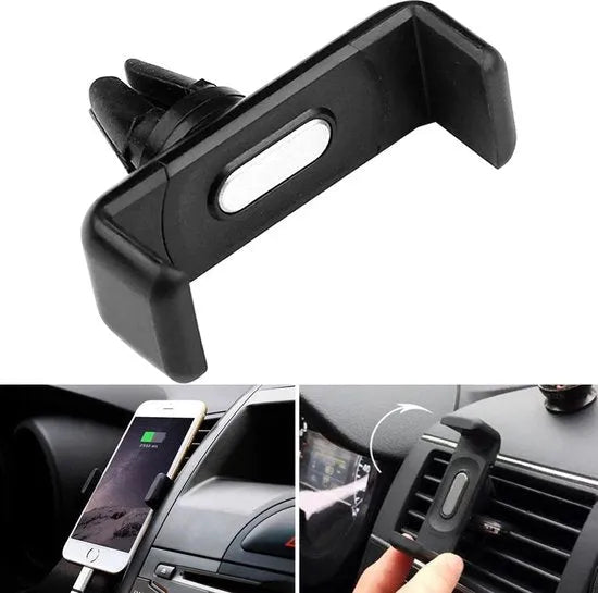 Telefoonhouder auto – Ventilatierooster Mount – Universeel – Verstelbaar – Zwart-Telefoonhouders-Ilumina Benelux