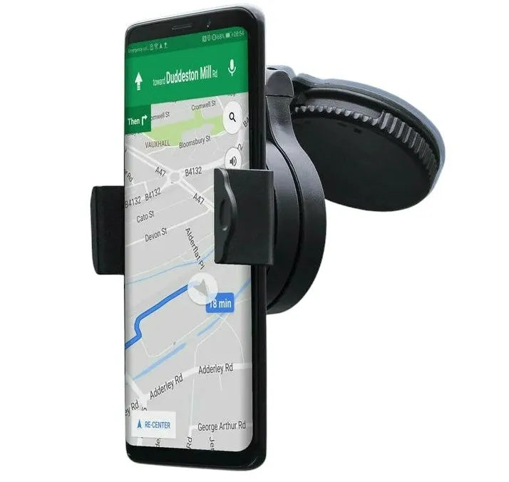 Telefoonhouder auto – Voorruit & Dashboard Zuignap – 360° Draaibaar – Sterke Grip – Zwart-Ilumina Benelux