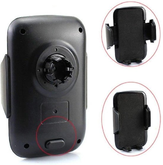 Telefoonhouder auto – Voorruit & Dashboard – Zuignap – 360° Draaibaar – Verstelbare Grip – Zwart