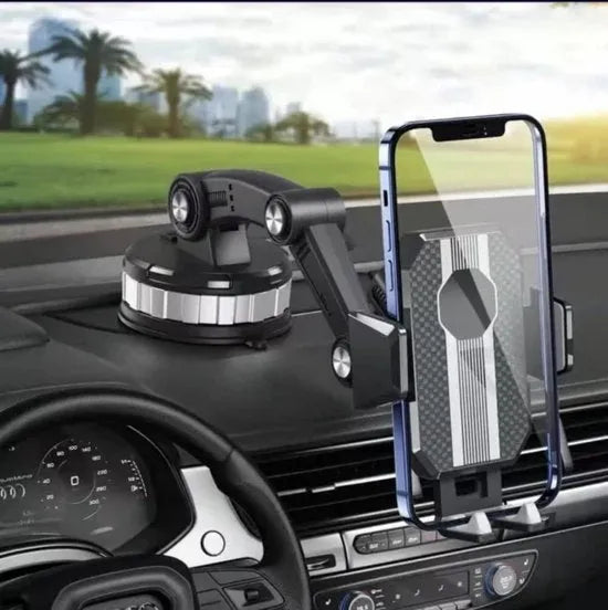 Telefoonhouder auto – Zuignap Autohouder – Voorruit/Dashboard – 360° Draaibaar – Zwart-Ilumina Benelux