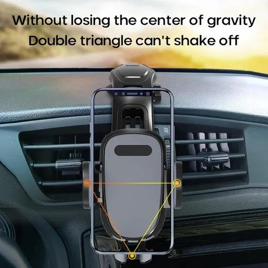 Telefoonhouder auto – Zuignap Dashboard – 360° draaibaar – One Touch ontgrendeling LB-520 – Zwart-Ilumina Benelux